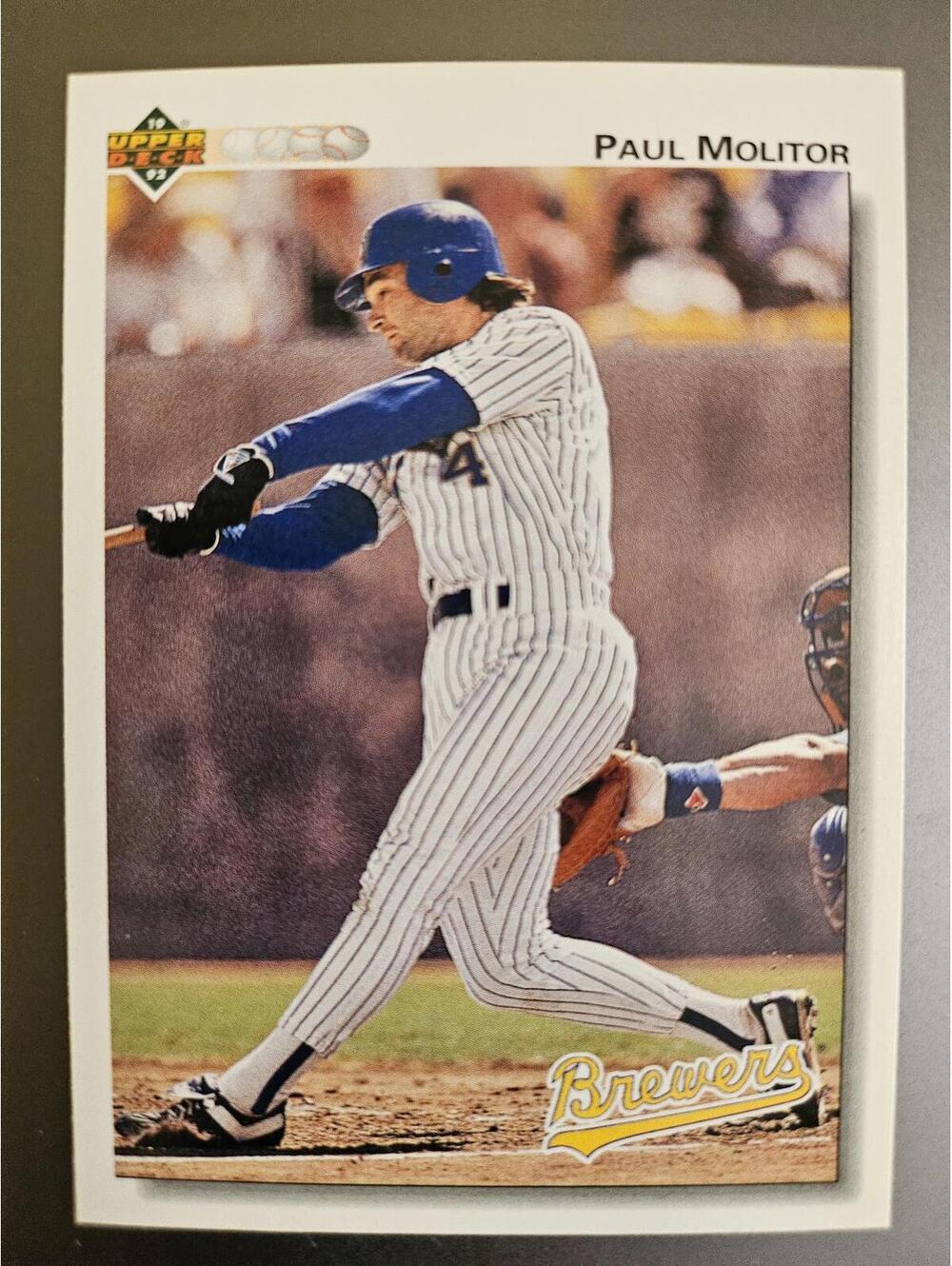 Paul Molitor Milwaukee Brewers 1992 Upper Deck Baseball Card #423 Mint